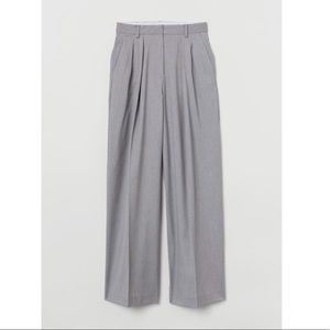 Wide leg twill pants